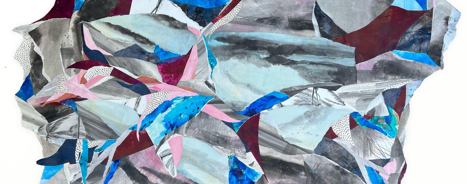 La Vaughn Belle collage from Storm series, Detail image showing collaged elements