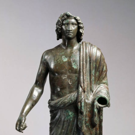Medium-sized bronze statuette of the Graeco-Egyptian god Hermanubis, which measures just over 50 centimeters in height