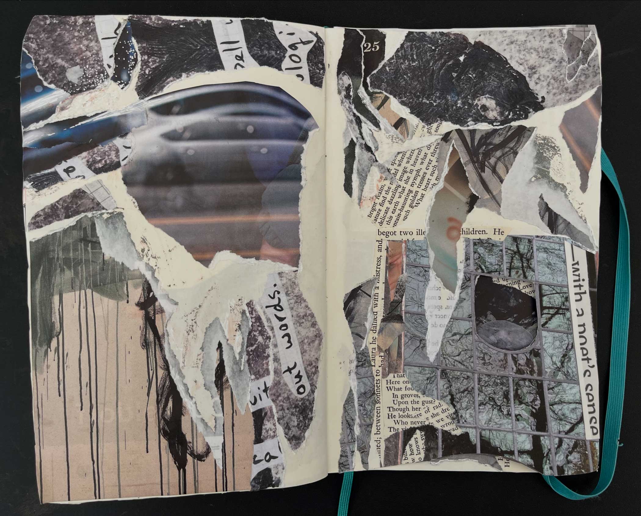 Collage notebook by Lynne Huffer