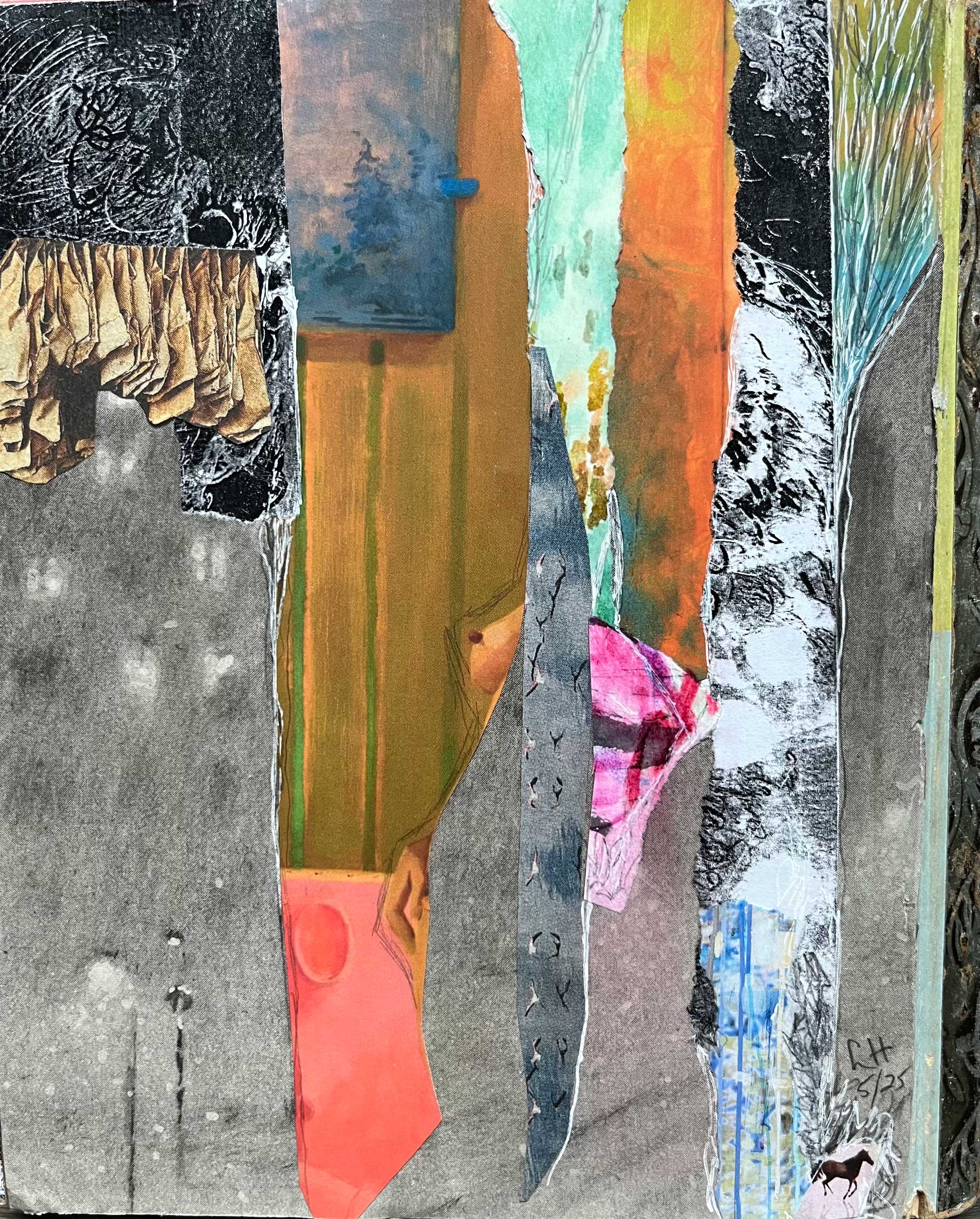 Colorful collage by Lynne Huffer