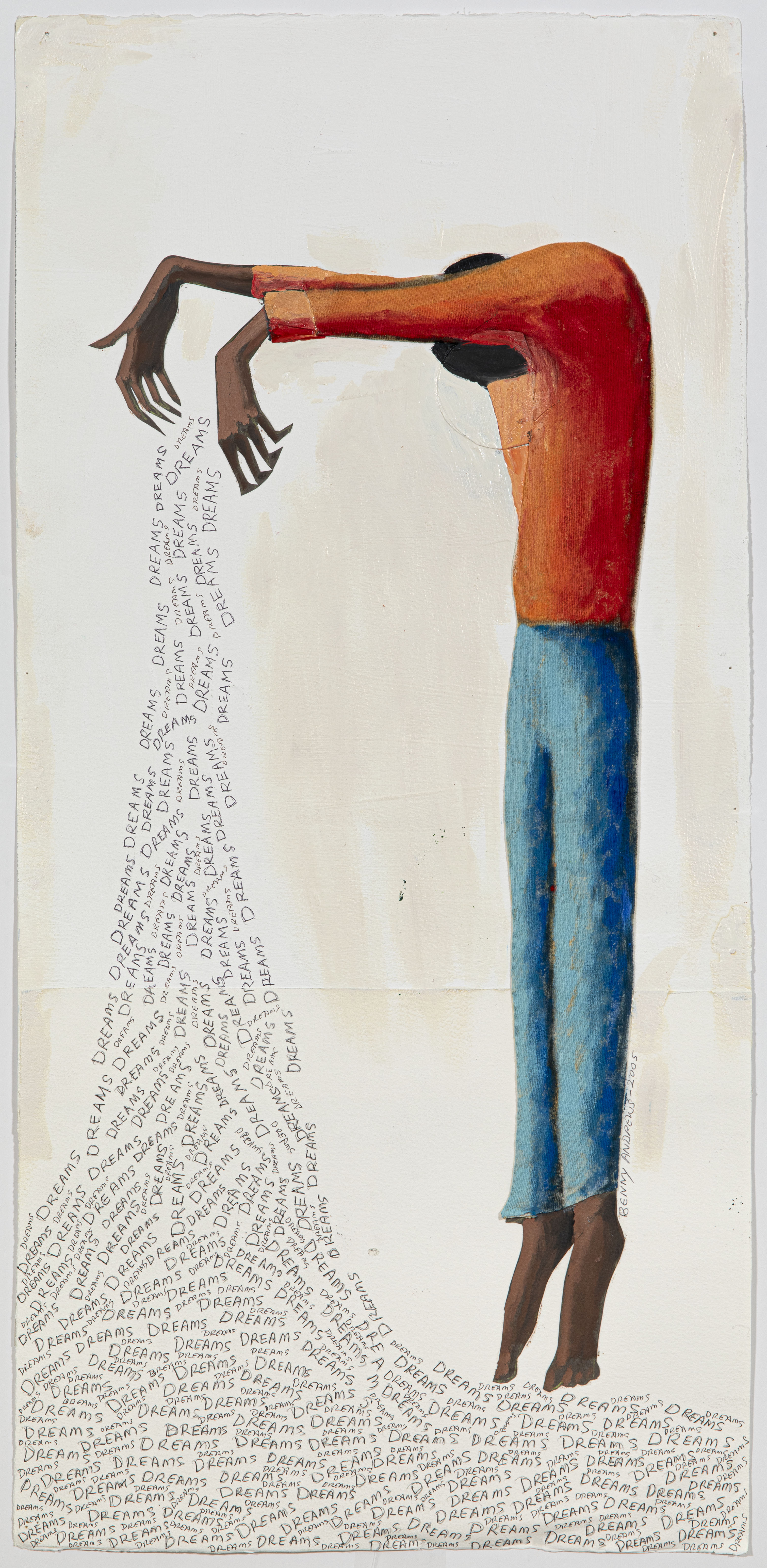 Benny Andrews (1930–2006) Dream Variations (Langston Hughes Series), 2005 oil on joined paper with painted fabric and paper collage © Benny Andrews Estate; Courtesy of Michael Rosenfeld Gallery LLC, New York, NY