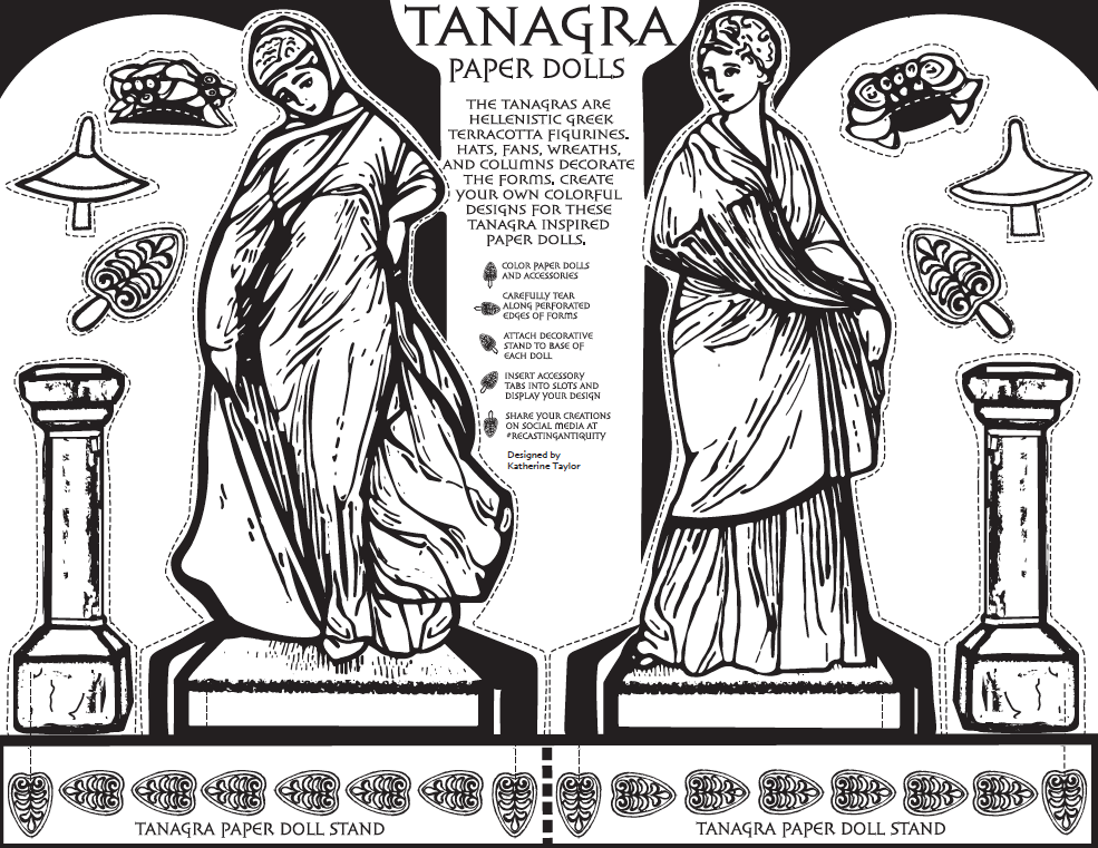 Printed Tanagra Paper Doll activity 