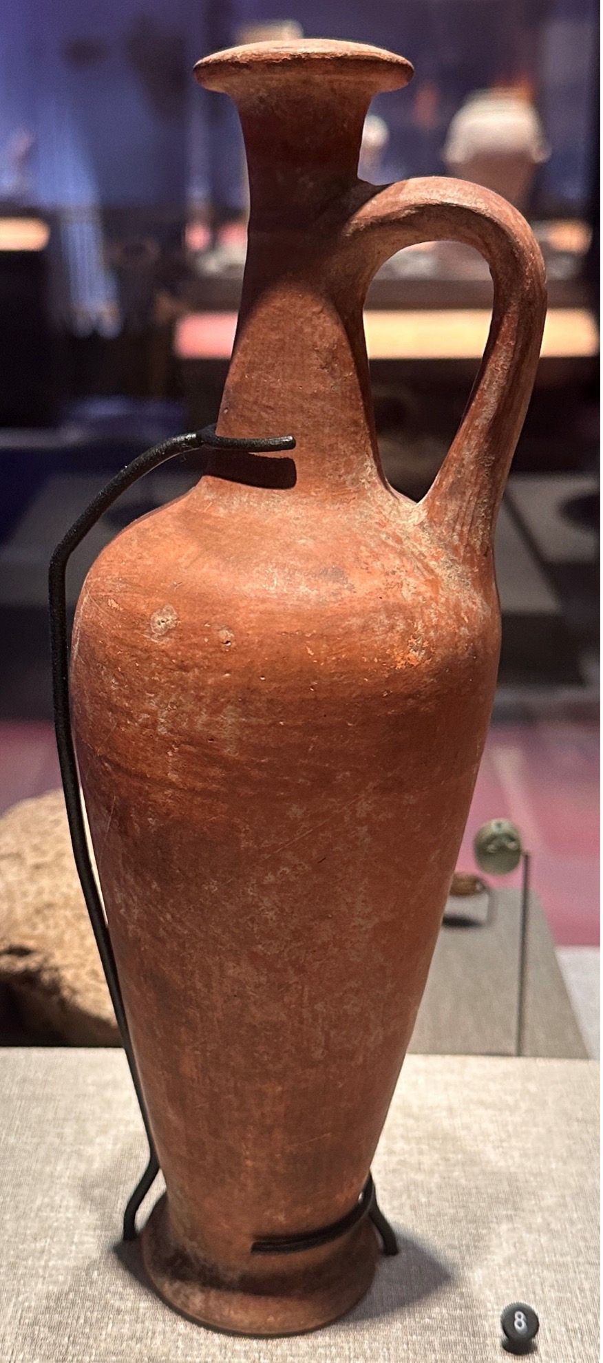 Spindle Flask. Cypriot. Late Cypriot, 1500-1200 BCE. Ceramic. Egyptian Purchase Fund. 2005.62.1.