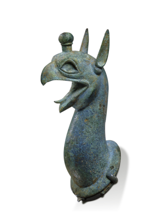 Griffin Protome. Greece, Europe, Orientalizing. 660–640 BCE. Bronze. Carlos Collection of Ancient Art. 1986.10A