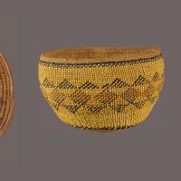 Three Native American baskets